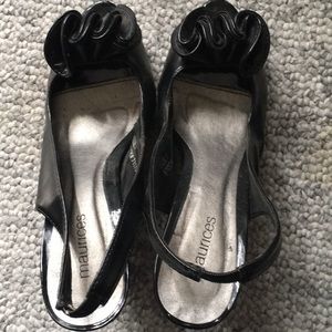 Black high heel shoes